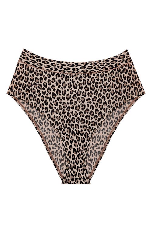 Cuup The Highwaist High Cut Modal Briefs In Leopard