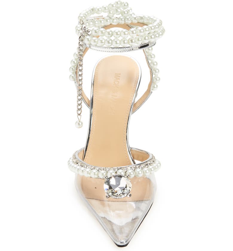 Mach & Mach Diamond of Elizabeth Imitation Pearl Pointed Toe Pump ...