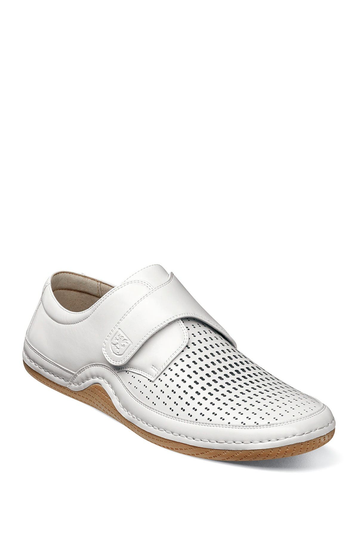 white stacy adams loafers