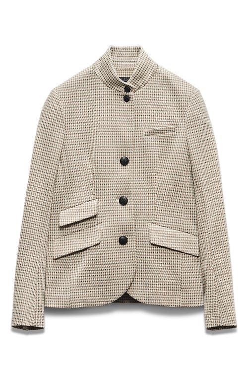 Shop Rag & Bone Slade Houndstooth Blazer In Greige Multi