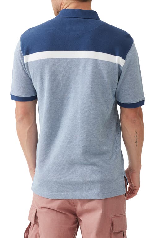 Shop Rodd & Gunn Whitby Colorblock Piqué Knit Polo In Indigo