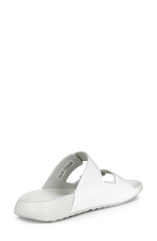 Shop Ecco 2nd Cozmo Buckle Slide Sandal In Bright White