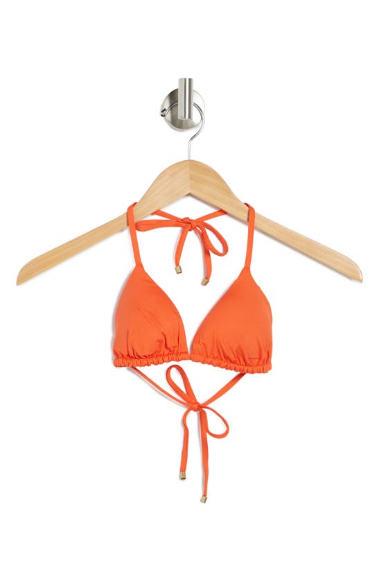 Vitamin A Gia Reversible Triangle Bikini Top In Poppy Ecolux