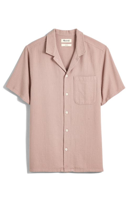 Woven Waffle Cotton Easy Shirt in Vintage Petal