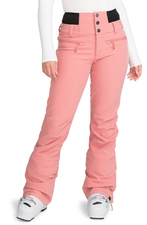 Rising High Waterproof Shell Snow Pants in Dusty Rose