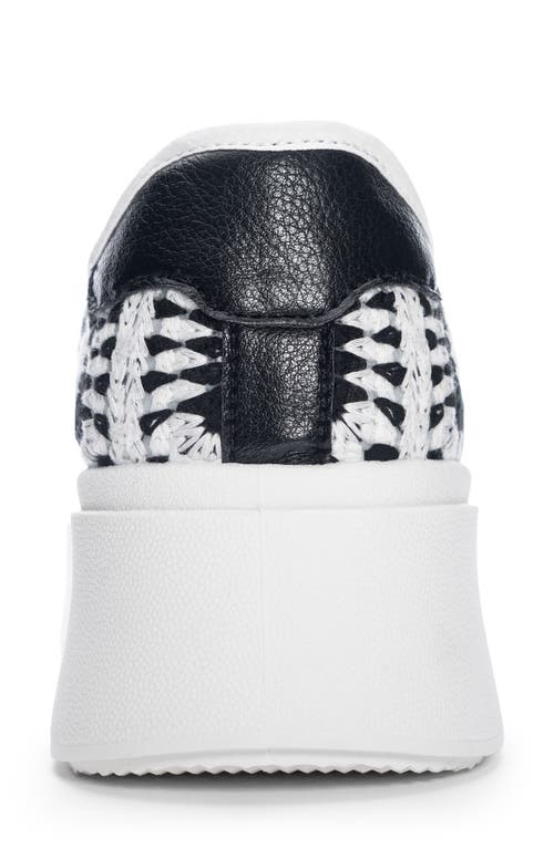 Shop Dirty Laundry Recreation Crochet Platform Sneaker In Black/white Mul