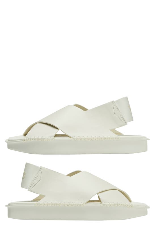 Shop Y-3 Slingback Sandal In Cream White/ Cream White