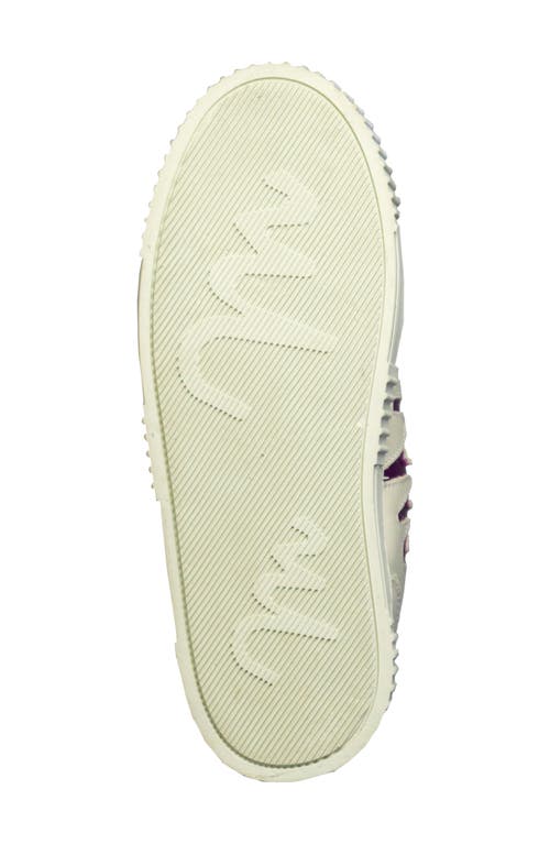 Shop Sandro Moscoloni Low Top Leather Sneaker In White/purple