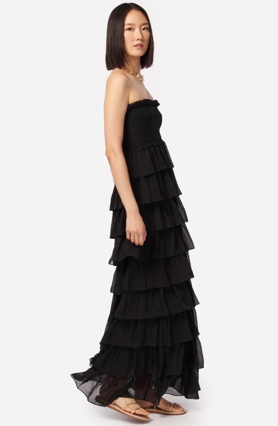 Shop Cami Nyc Stella Smock Bodice Strapless Maxi Dress In Black