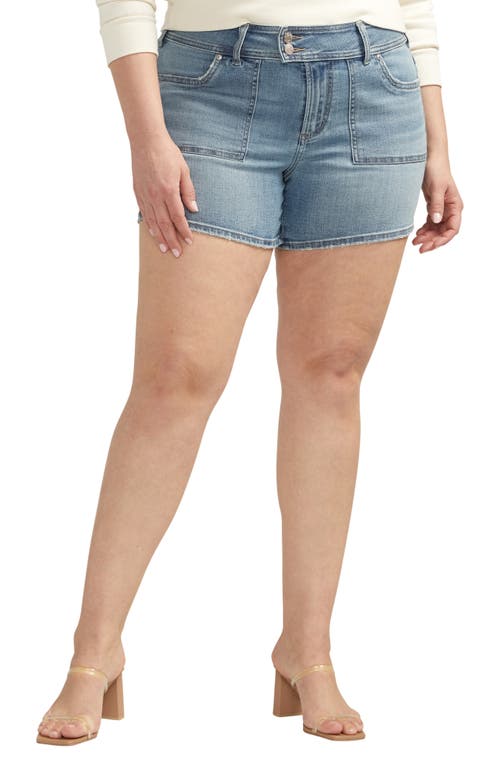 Silver Jeans Co. Suki Curvy Mid Rise Denim Shorts Indigo at Nordstrom