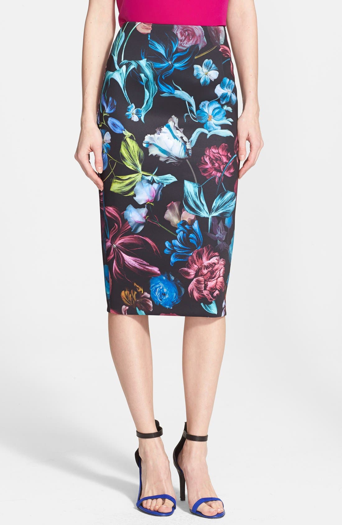 Ted Baker London 'Dabah' Floral Print Pencil Skirt Nordstrom