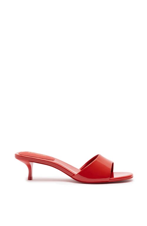 Shop Larroude Larroudé Greta Mule In Scarlet