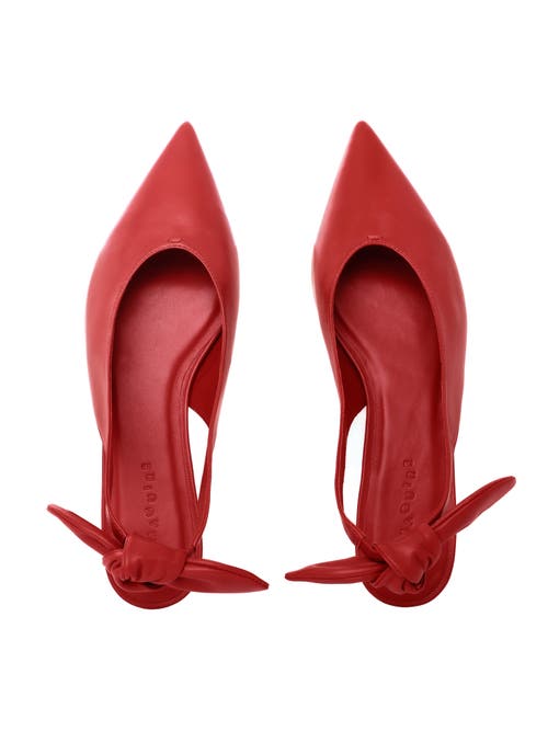 Shop Maguire Ondina Slingback Flat In Cherry Red