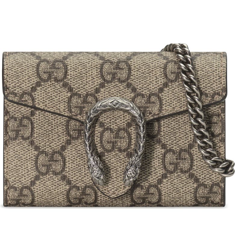 Gucci Dionysus GG Supreme Canvas Coin Purse on a Chain | Nordstrom