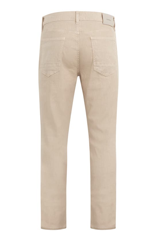 Shop Hudson Blake Slim Straight Leg Stretch Linen Blend Five Pocket Pants In Tuffet