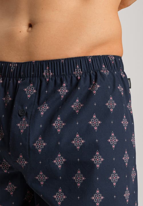 Hanro Fancy Woven Boxer In Dotted Ornament