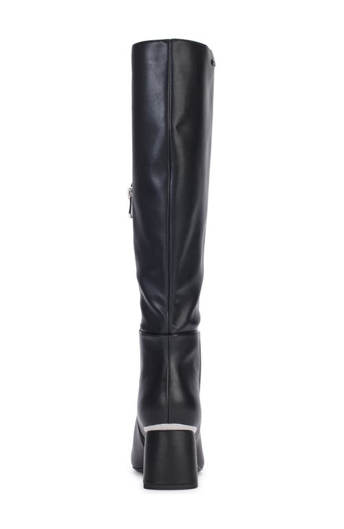 Dkny Cana Knee High Block Heel Boot In Black