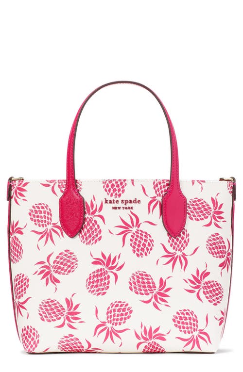 bleecker pineapple print tote in Pink/cream