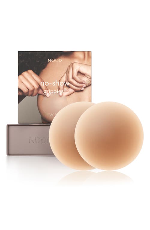 NOOD No-Show Grippies® Reusable Round Nipple Covers in No. 5 Soft Tan 