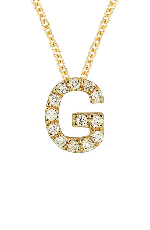 Bony Levy 18k Gold Pavé Diamond Initial Pendant Necklace In 18k Yellow Gold - G