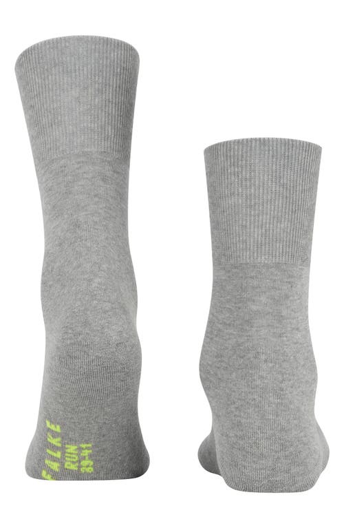 Shop Falke Gender Inclusive Run Crew Socks In Light Grey