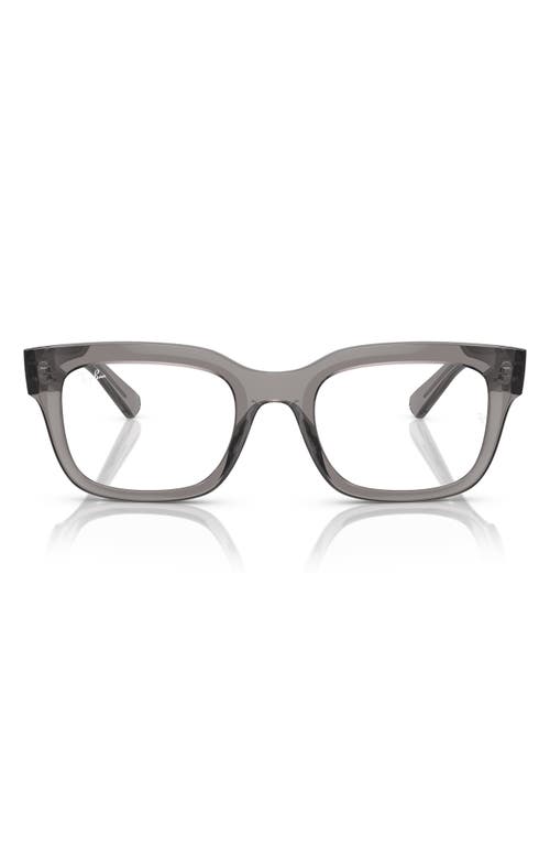 Ray-Ban Chad 54mm Rectangular Optical Glasses in Transparent Grey at Nordstrom