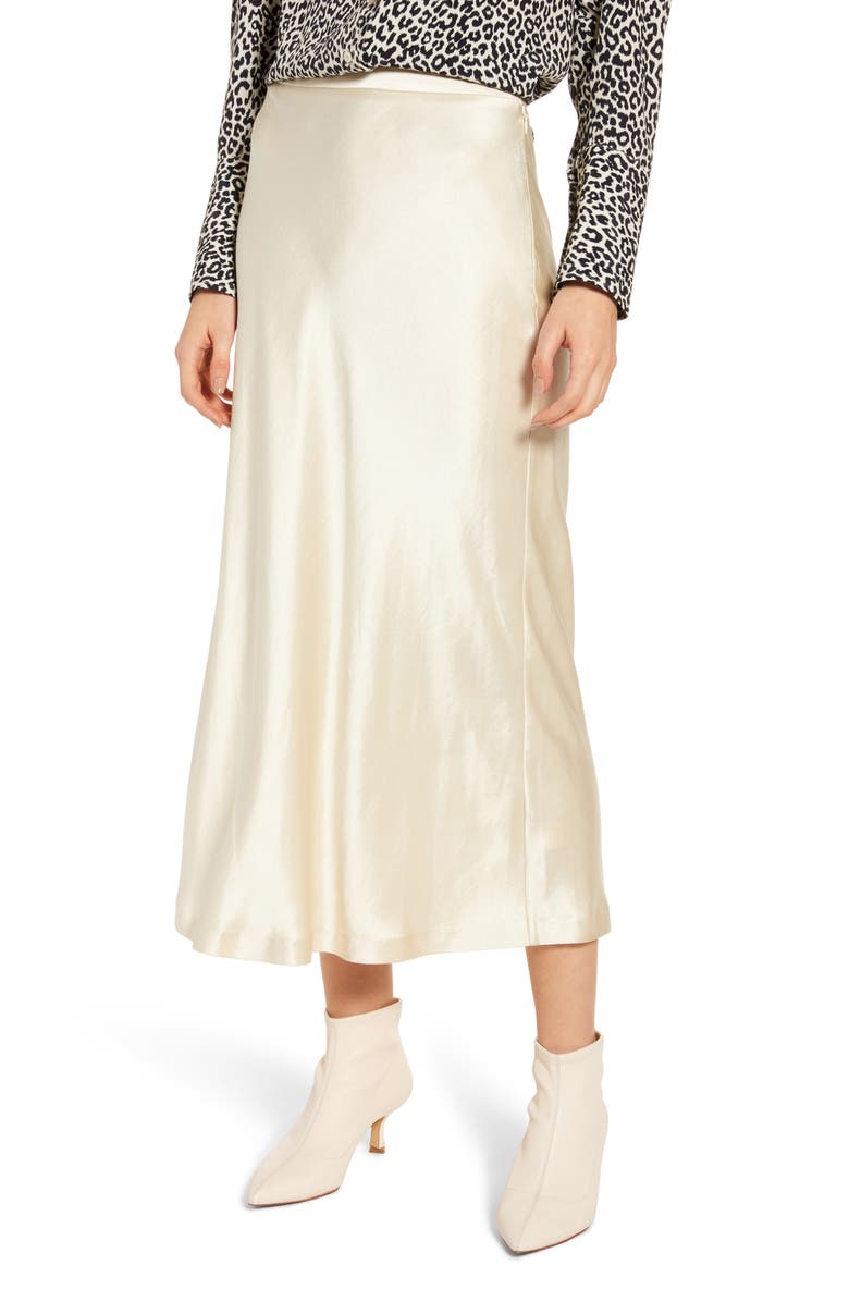 Midi Slip Skirt, Main, color, BEIGE ANGORA
