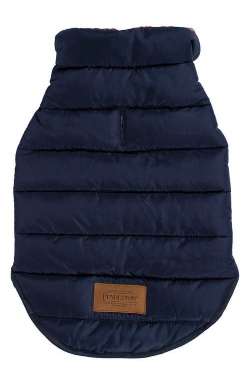 Pendleton Puffer Dog Coat in Navy at Nordstrom