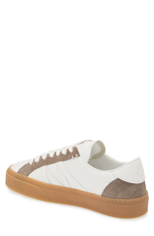 Shop Moncler Monaco Lace-up Sneaker In White