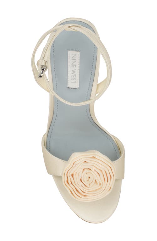 Nine West Neve Bridal Ankle Strap Sandal In Ivory