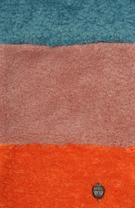 Kg Kurt Geiger Patchwork Faux Shearling Pull Through Scarf In Multi