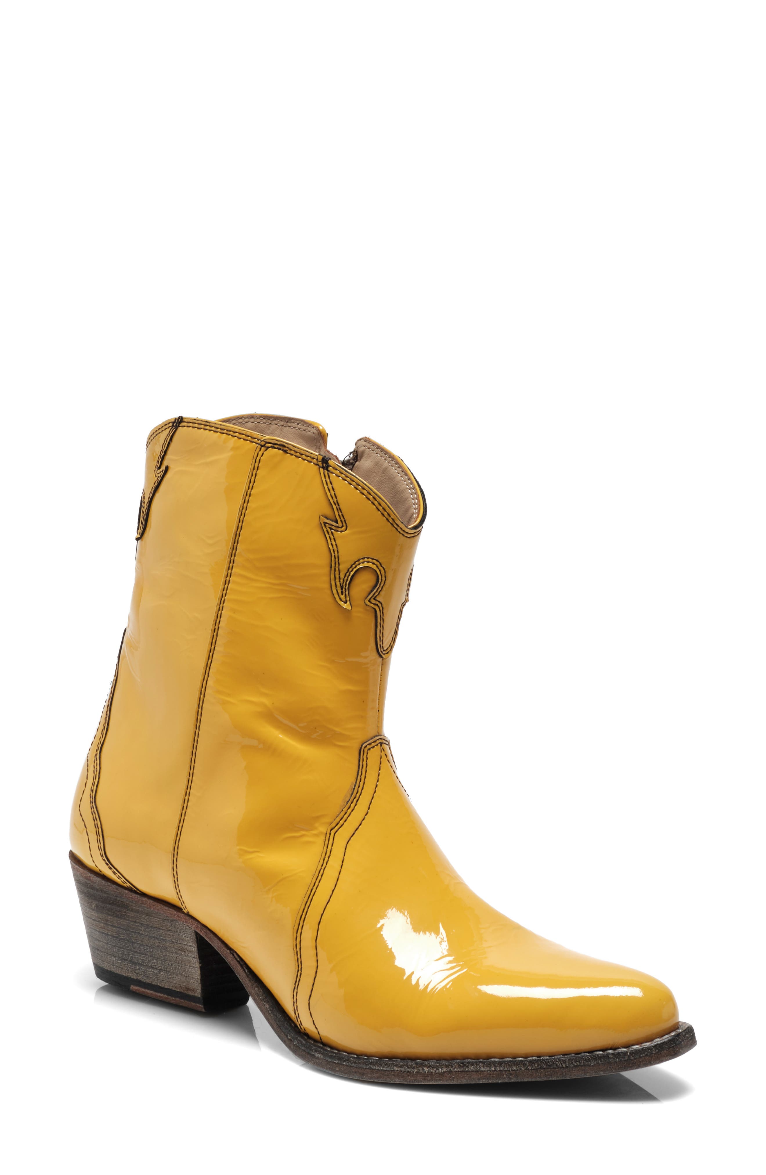 mustard coloured ladies boots