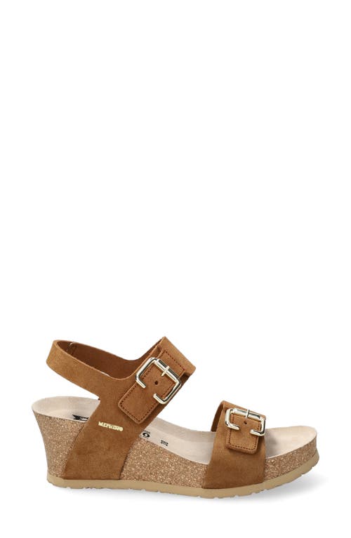 Mephisto Lissandra Platform Wedge Sandal In Tobacco