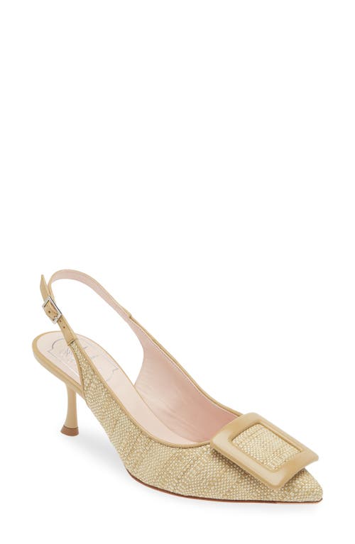 Viv in the City Pointed Toe Slingback Pump in Beige