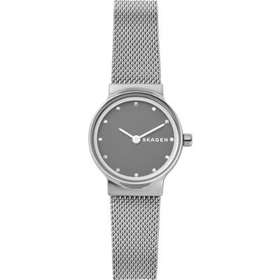 Skagen Freja Crystal Accent Mesh Strap Watch, 2m