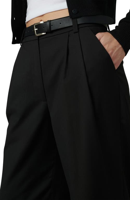 Shop Joe's The Dani Pleated Wide Leg Pants In Black