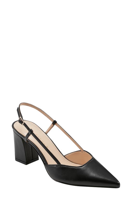 Shop Marc Fisher Ltd Zester Slingback Pointed Toe Pump In Black