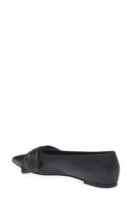 Shop Dear Frances Bow Pointed Toe Flat In Black