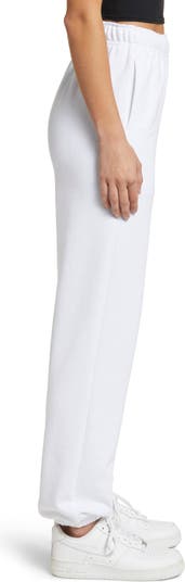 Alo Yoga Accolade Logo Sweatpants in White