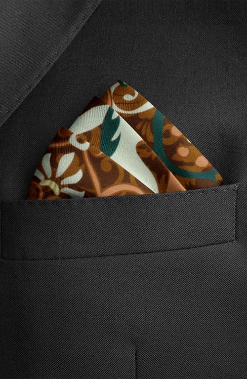 Cufflinks, Inc . Vincent De Paul Biltmore Renaissance Revival Pocket Square In Brown