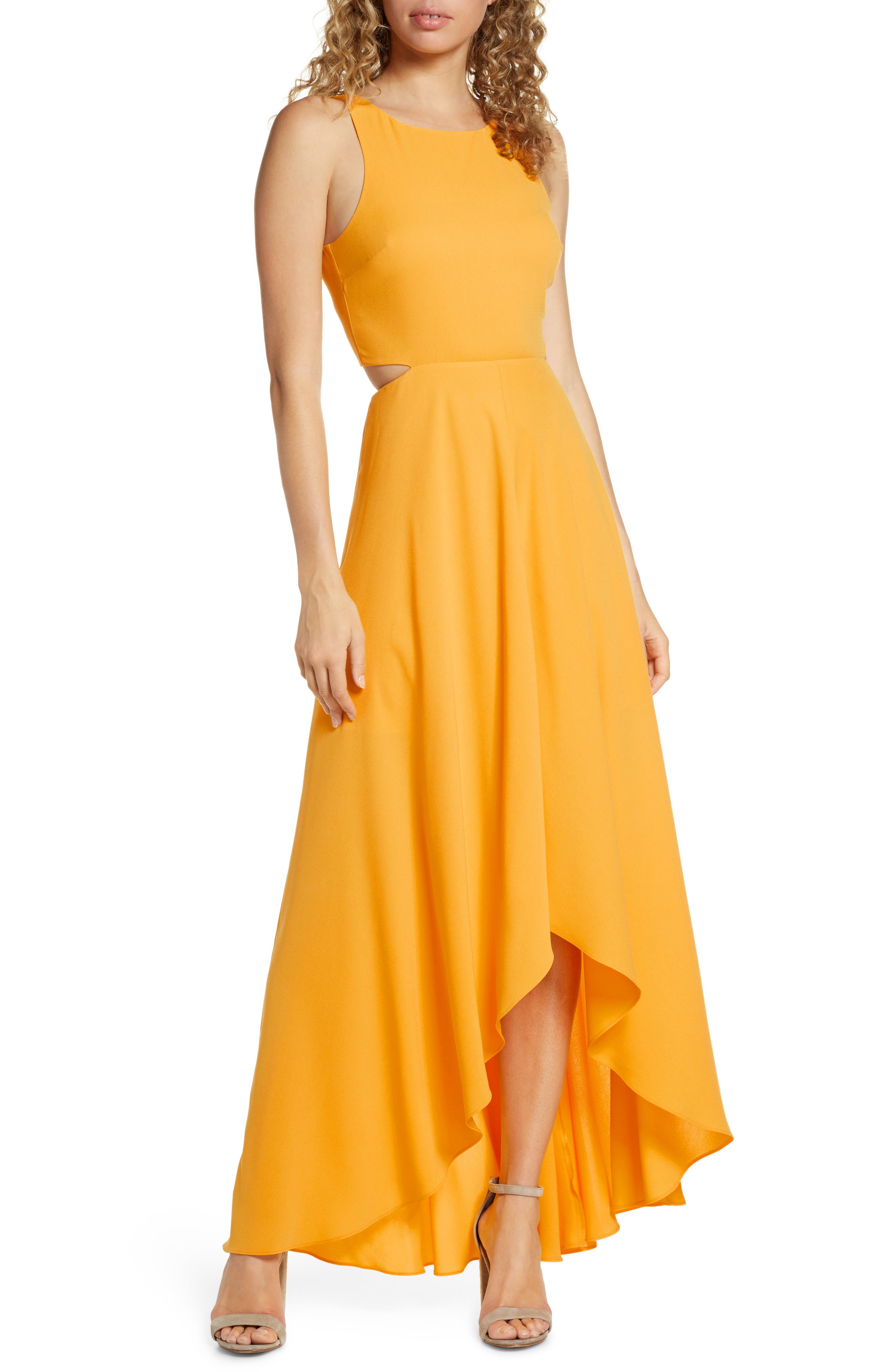 Ali & Jay Cutout Maxi Dress, Yellow