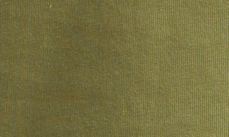 Moncler Embossed Logo Long Sleeve Cotton Graphic T-shirt In Olive