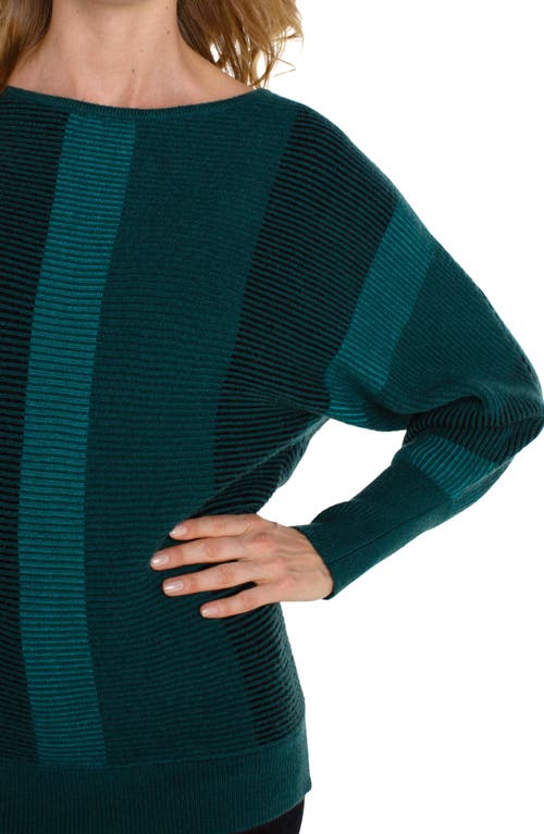 Shop Liverpool Los Angeles Colorblock Boat Neck Sweater In Malachite Multi