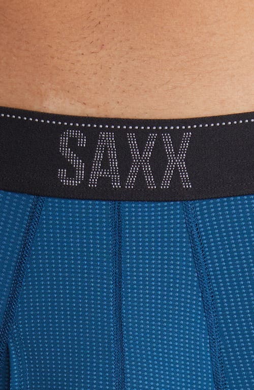 Saxx Quest Quick Dry Mesh Boxer Briefs In Slate/anchor Teal/black