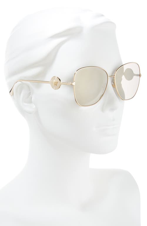 Shop Versace 60mm Round Sunglasses In Gold