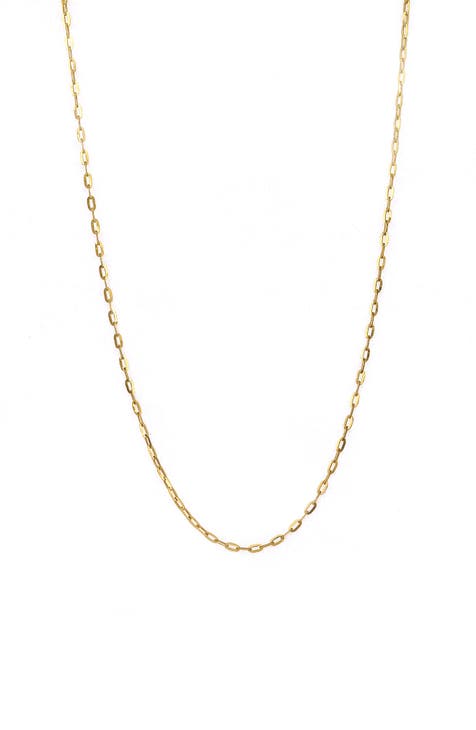 Mini Link Chain Necklace 14K Yellow Gold