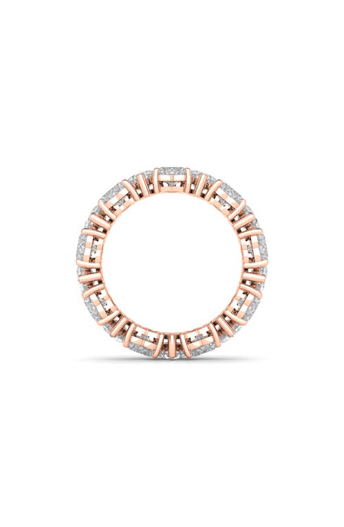 Hautecarat Alternating Hearts Lab Created Diamond Eternity Ring In Rose Gold