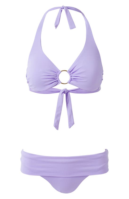 Shop Melissa Odabash Brussels Foldover Bikini Bottoms In Lavender