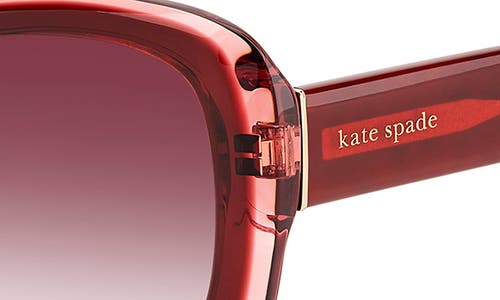 Shop Kate Spade New York Elowen 55mm Gradient Round Sunglasses In Red/burgundy Grad