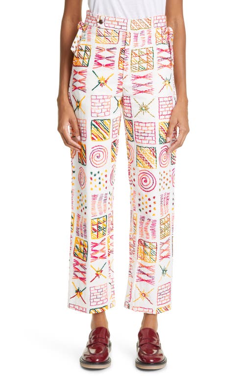 Bode Doodle Stitch Trousers in Multi